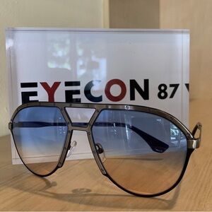 Alpina Style Blue & Gold Aviator Sunglasses